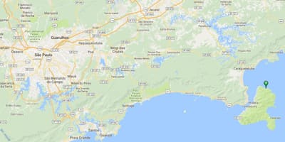 地图的海滩Jabaquara