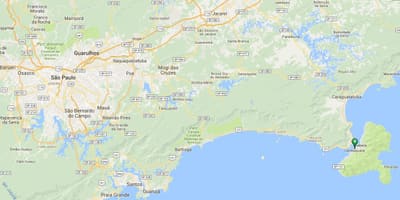 地图的海滩Pedras Miudas