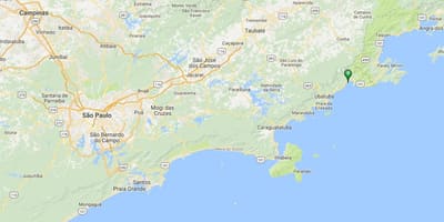 地图的海滩Puruba