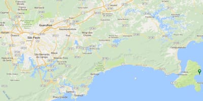 地图的海滩Saco做Eustáquio