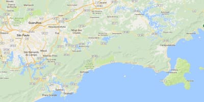 地图的海滩Saco大里贝拉