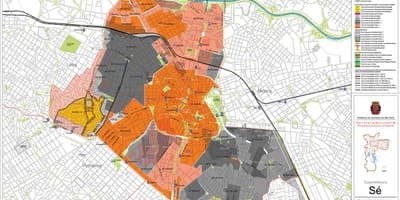 地图瑟São Paulo-占领土壤