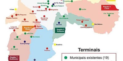 地图上的终端旅of São Paulo