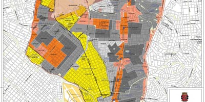 地图的维拉马里亚纳São Paulo-占领土壤