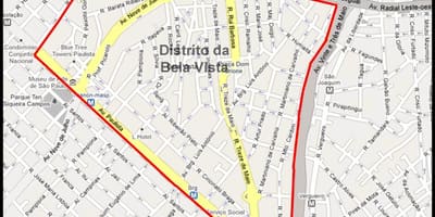 地图Bela Vista São Paulo