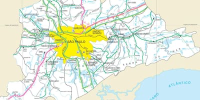 地图的公路郊区圣保罗