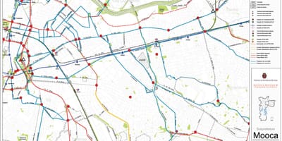 地图的魔咔São Paulo-公共交通工具