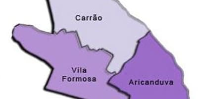 地图Aricanduva-Vila Formosa子县