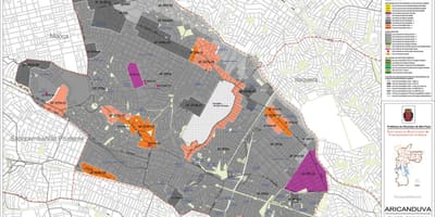 地图Aricanduva-Vila Formosa São Paulo-占领土壤
