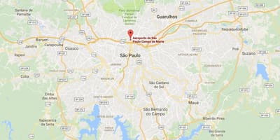地图Campo de马尔特机场的位置