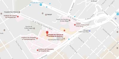 地图Clínicas医院