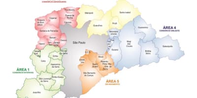 地图Concessão区RMSP
