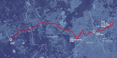 地图corredor快速公交大都市周Alto铁特