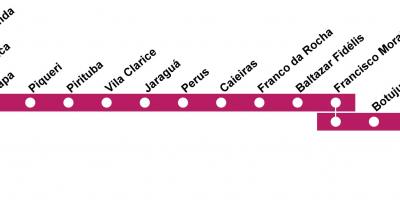 地图CPTM São Paulo-7号线-红宝石