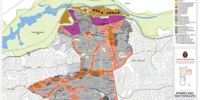 地图Ermelino马塔拉佐São Paulo-占领土壤