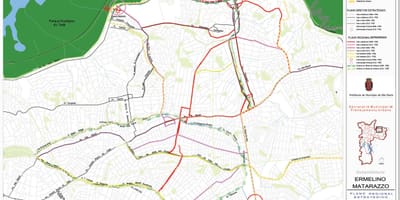 地图Ermelino马塔拉佐São Paulo-道路