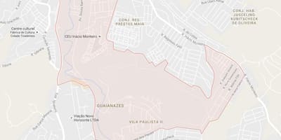 地图Guaianases São Paulo