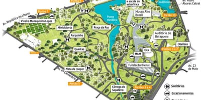 地图Ibirapuera São Paulo