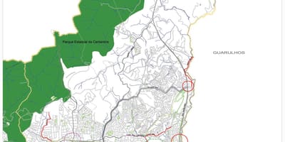地图Jaçanã-Tremembé São Paulo-道路