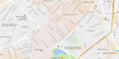 地图的Jardim Paulista São Paulo