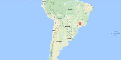 地图São Paulo在南美洲