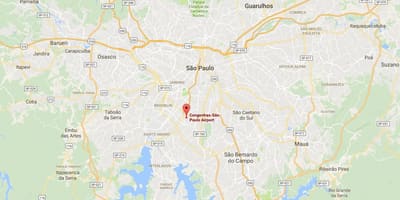 地图São Paulo孔戈尼亚斯机场