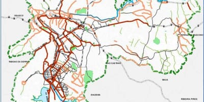 地图São Paulo骑自行车的道路