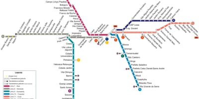 地图São Paulo CPTM