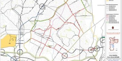 地图的维拉玛丽亚São Paulo-道路