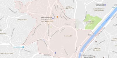 地图的维拉*安德拉德São Paulo