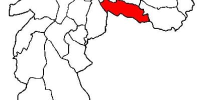 地图的维拉Prudente子县São Paulo