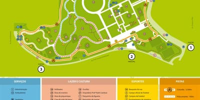 地图的Villa-Lobos公园